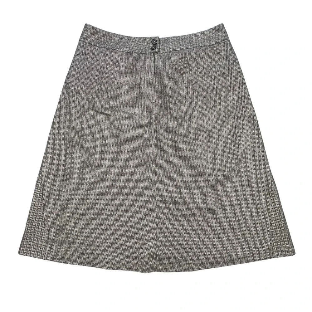 Banana Republic Brown Herringbone Wool Blend A-Line Skirt Women Size 10